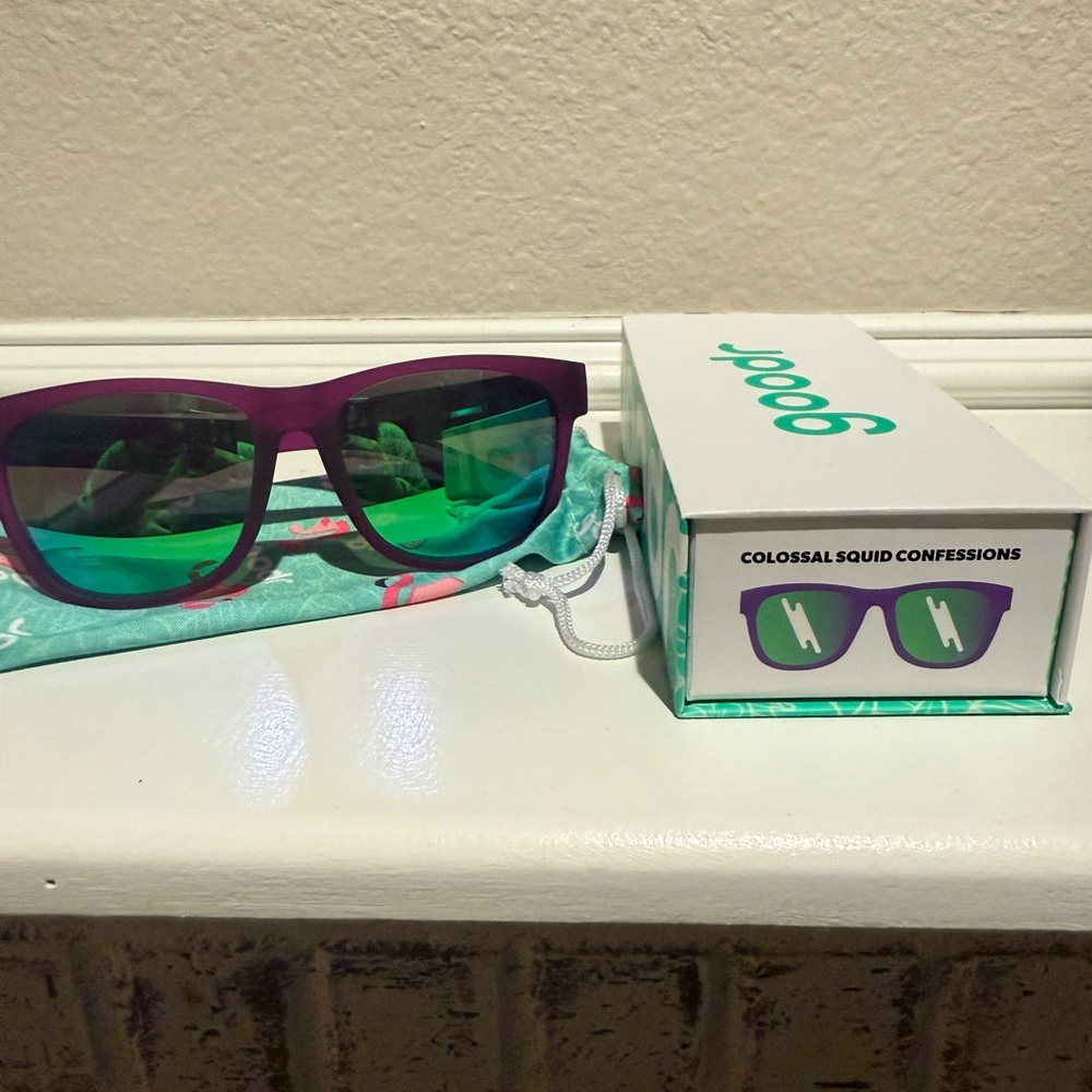 Goodr Purple and Green Sunglasses